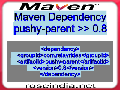 Maven dependency of pushy-parent version 0.8