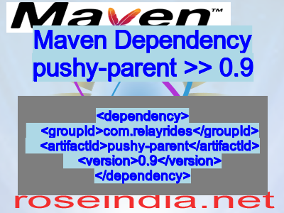 Maven dependency of pushy-parent version 0.9