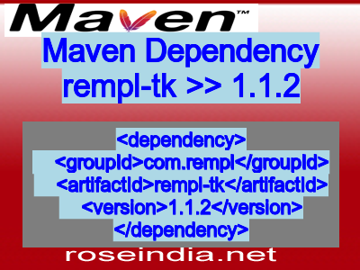 Maven dependency of rempl-tk version 1.1.2