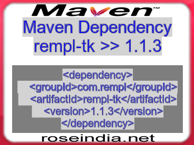 Maven dependency of rempl-tk version 1.1.3
