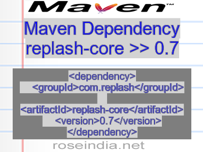Maven dependency of replash-core version 0.7