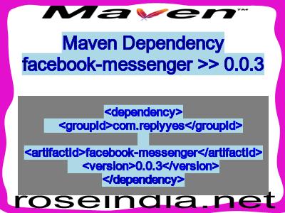 Maven dependency of facebook-messenger version 0.0.3