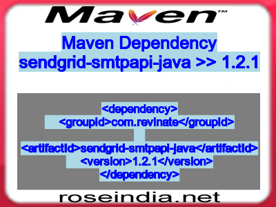 Maven dependency of sendgrid-smtpapi-java version 1.2.1