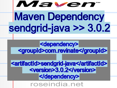 Maven dependency of sendgrid-java version 3.0.2