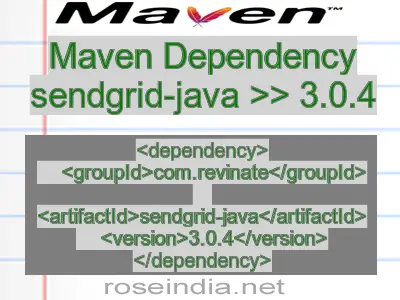 Maven dependency of sendgrid-java version 3.0.4