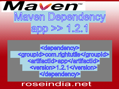 Maven dependency of app version 1.2.1