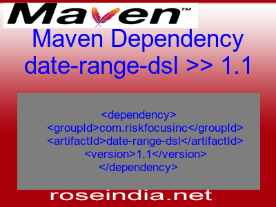 Maven dependency of date-range-dsl version 1.1