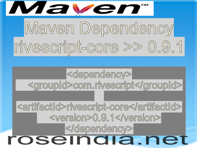 Maven dependency of rivescript-core version 0.9.1