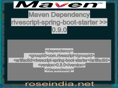 Maven dependency of rivescript-spring-boot-starter version 0.9.0