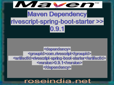 Maven dependency of rivescript-spring-boot-starter version 0.9.1