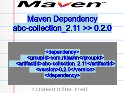 Maven dependency of abc-collection_2.11 version 0.2.0