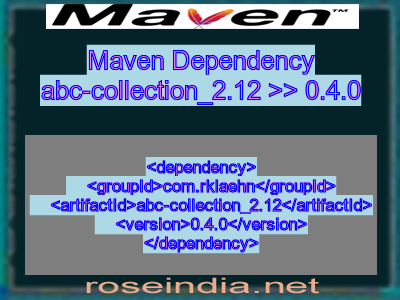 Maven dependency of abc-collection_2.12 version 0.4.0