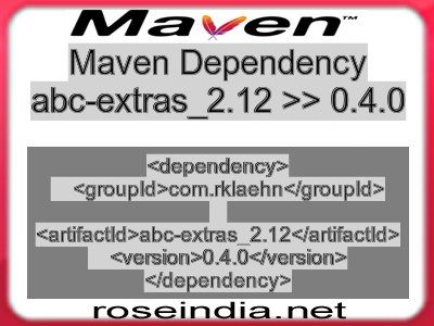 Maven dependency of abc-extras_2.12 version 0.4.0