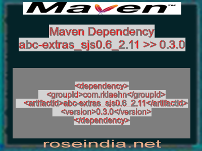 Maven dependency of abc-extras_sjs0.6_2.11 version 0.3.0