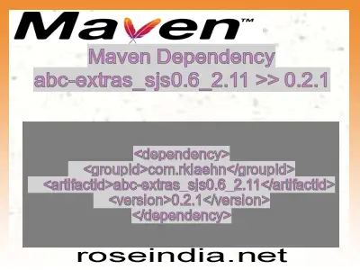 Maven dependency of abc-extras_sjs0.6_2.11 version 0.2.1