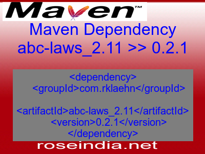 Maven dependency of abc-laws_2.11 version 0.2.1