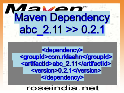 Maven dependency of abc_2.11 version 0.2.1