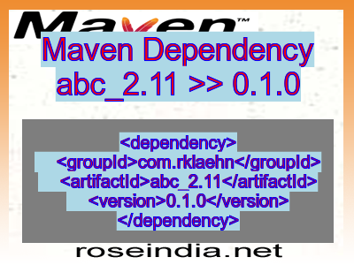 Maven dependency of abc_2.11 version 0.1.0