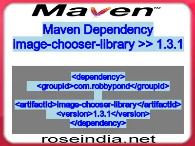 Maven dependency of image-chooser-library version 1.3.1