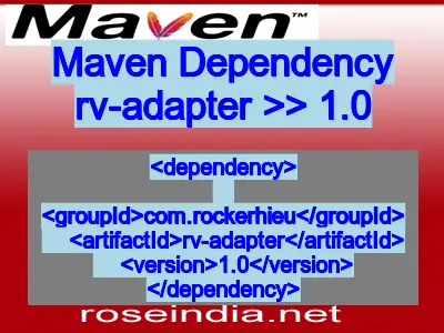 Maven dependency of rv-adapter version 1.0
