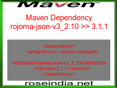 Maven dependency of rojoma-json-v3_2.10 version 3.1.1
