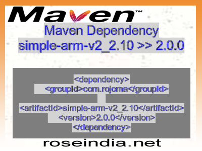 Maven dependency of simple-arm-v2_2.10 version 2.0.0