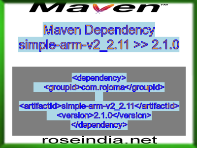 Maven dependency of simple-arm-v2_2.11 version 2.1.0