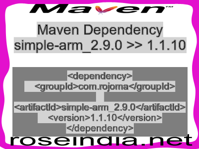 Maven dependency of simple-arm_2.9.0 version 1.1.10