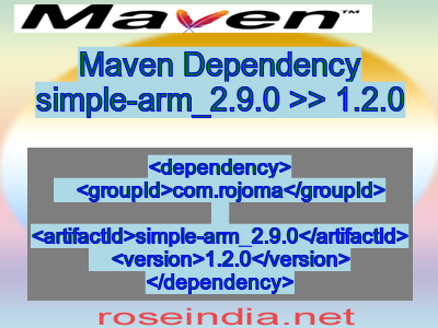 Maven dependency of simple-arm_2.9.0 version 1.2.0