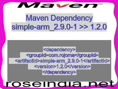 Maven dependency of simple-arm_2.9.0-1 version 1.2.0