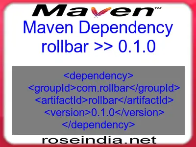 Maven dependency of rollbar version 0.1.0