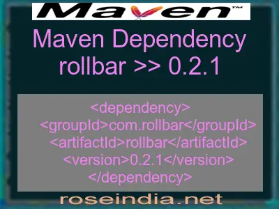 Maven dependency of rollbar version 0.2.1