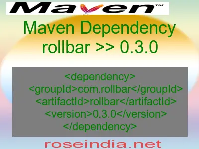 Maven dependency of rollbar version 0.3.0