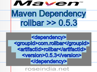 Maven dependency of rollbar version 0.5.3