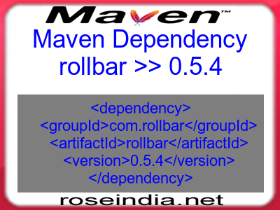 Maven dependency of rollbar version 0.5.4