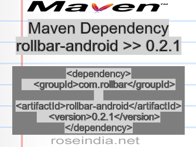 Maven dependency of rollbar-android version 0.2.1