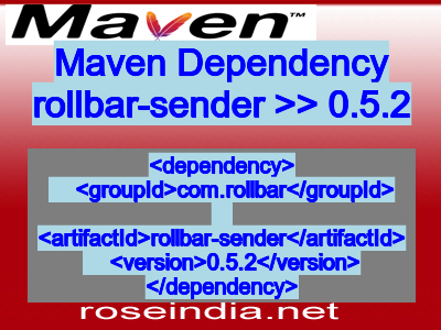 Maven dependency of rollbar-sender version 0.5.2
