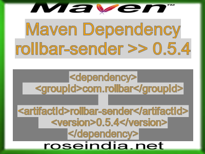 Maven dependency of rollbar-sender version 0.5.4
