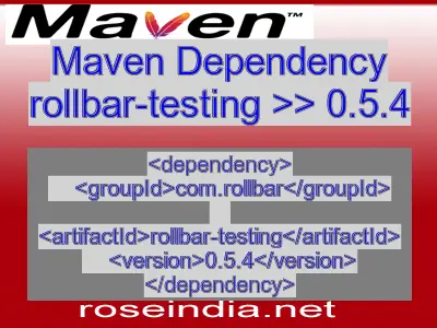 Maven dependency of rollbar-testing version 0.5.4