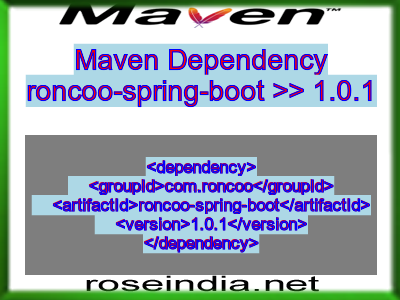 Maven dependency of roncoo-spring-boot version 1.0.1