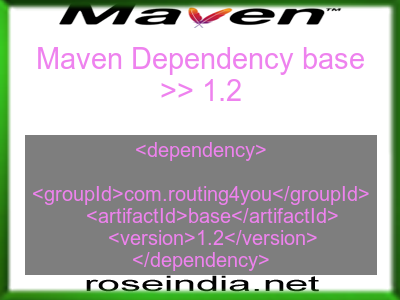 Maven dependency of base version 1.2