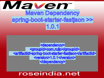 Maven dependency of spring-boot-starter-fastjson version 1.0.1
