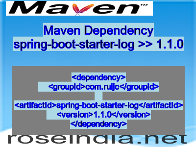 Maven dependency of spring-boot-starter-log version 1.1.0