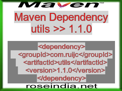 Maven dependency of utils version 1.1.0