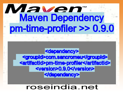 Maven dependency of pm-time-profiler version 0.9.0