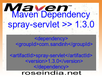 Maven dependency of spray-servlet version 1.3.0