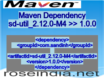 Maven dependency of sd-util_2.12.0-M4 version 1.0.0