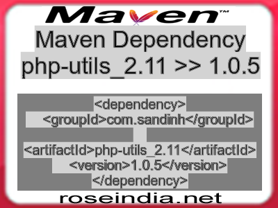Maven dependency of php-utils_2.11 version 1.0.5