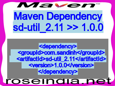 Maven dependency of sd-util_2.11 version 1.0.0