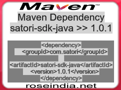 Maven dependency of satori-sdk-java version 1.0.1